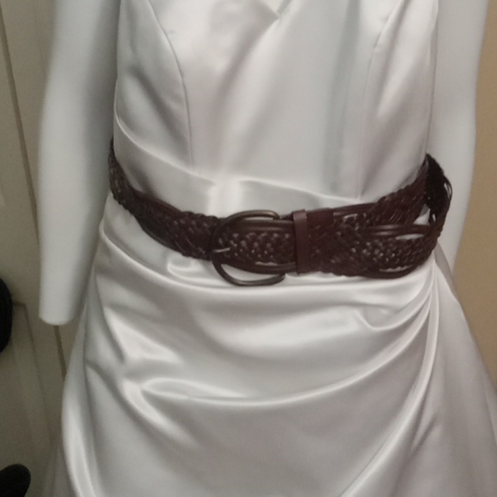 Wide braided belt